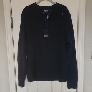 NWOT Ralph Lauren Navy Long Sleeve Shirt Large
